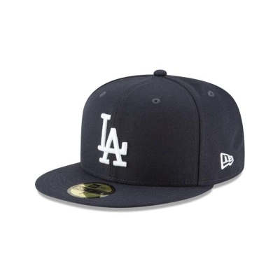 Blue Los Angeles Dodgers Hat - New Era MLB Basic 59FIFTY Fitted Caps USA1374590